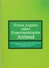 Portada de: TEXTOS LEGALES SOBRE EXPERIMENTACION ANIMAL